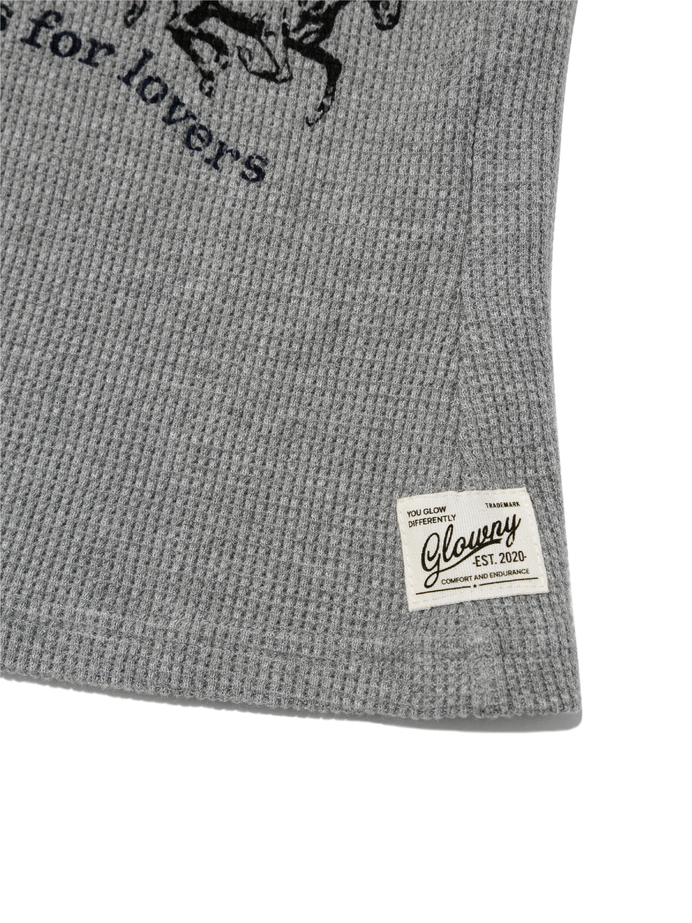 GLOWNY TEXAS WAFFLE LONG SLEEVE GREY