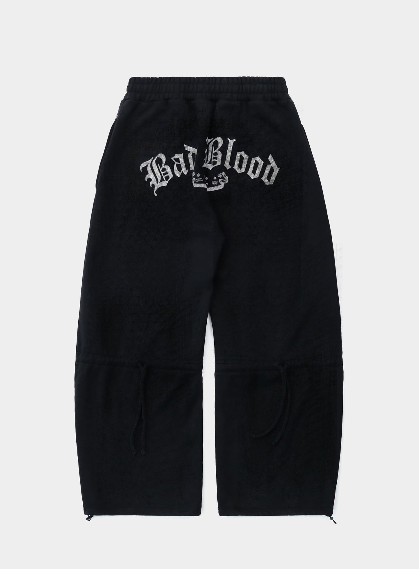 Lion Patch 2 Way Curved Jogger - Washed Black