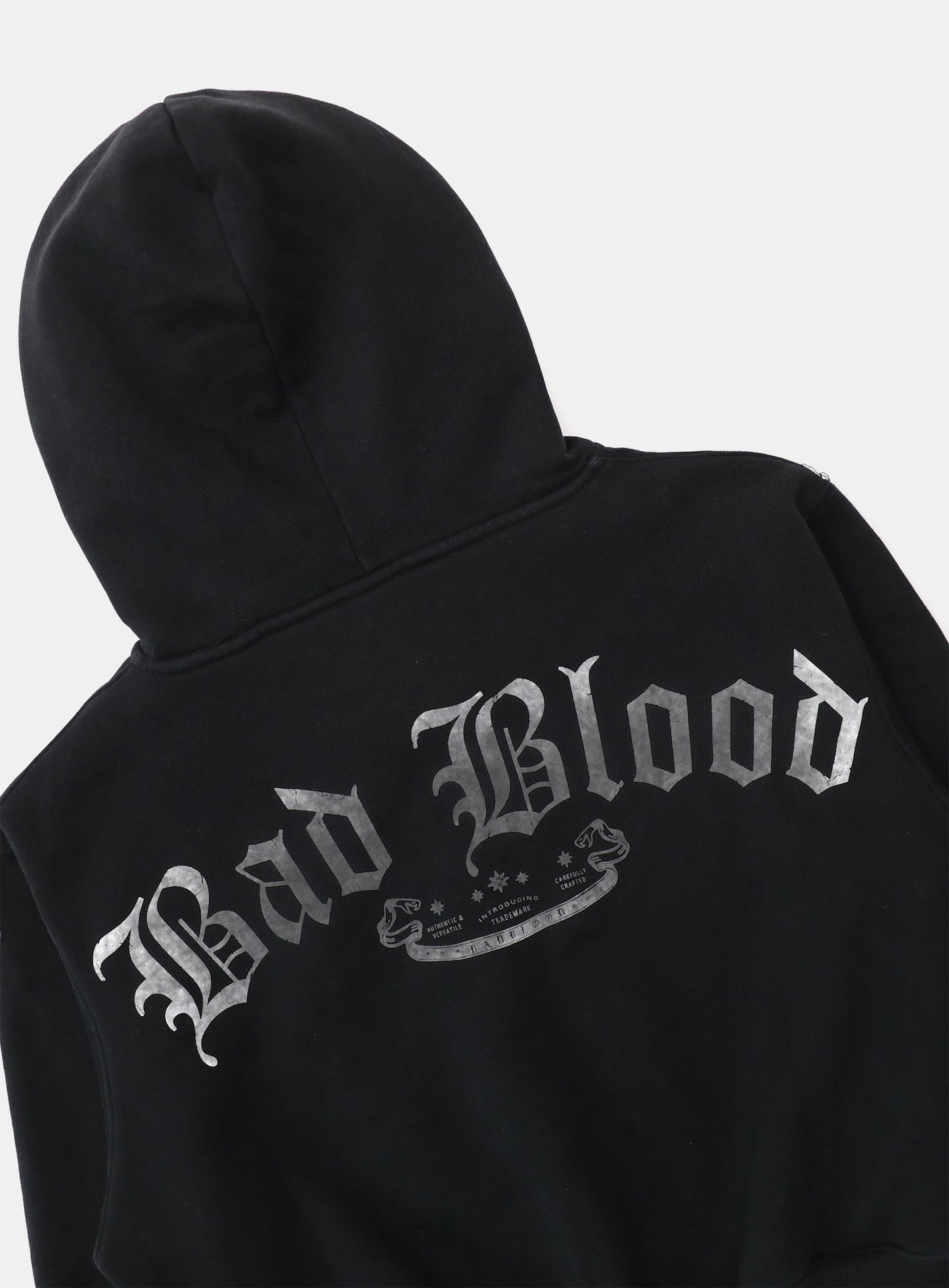 Lion Patch Hoodie - Washed Black