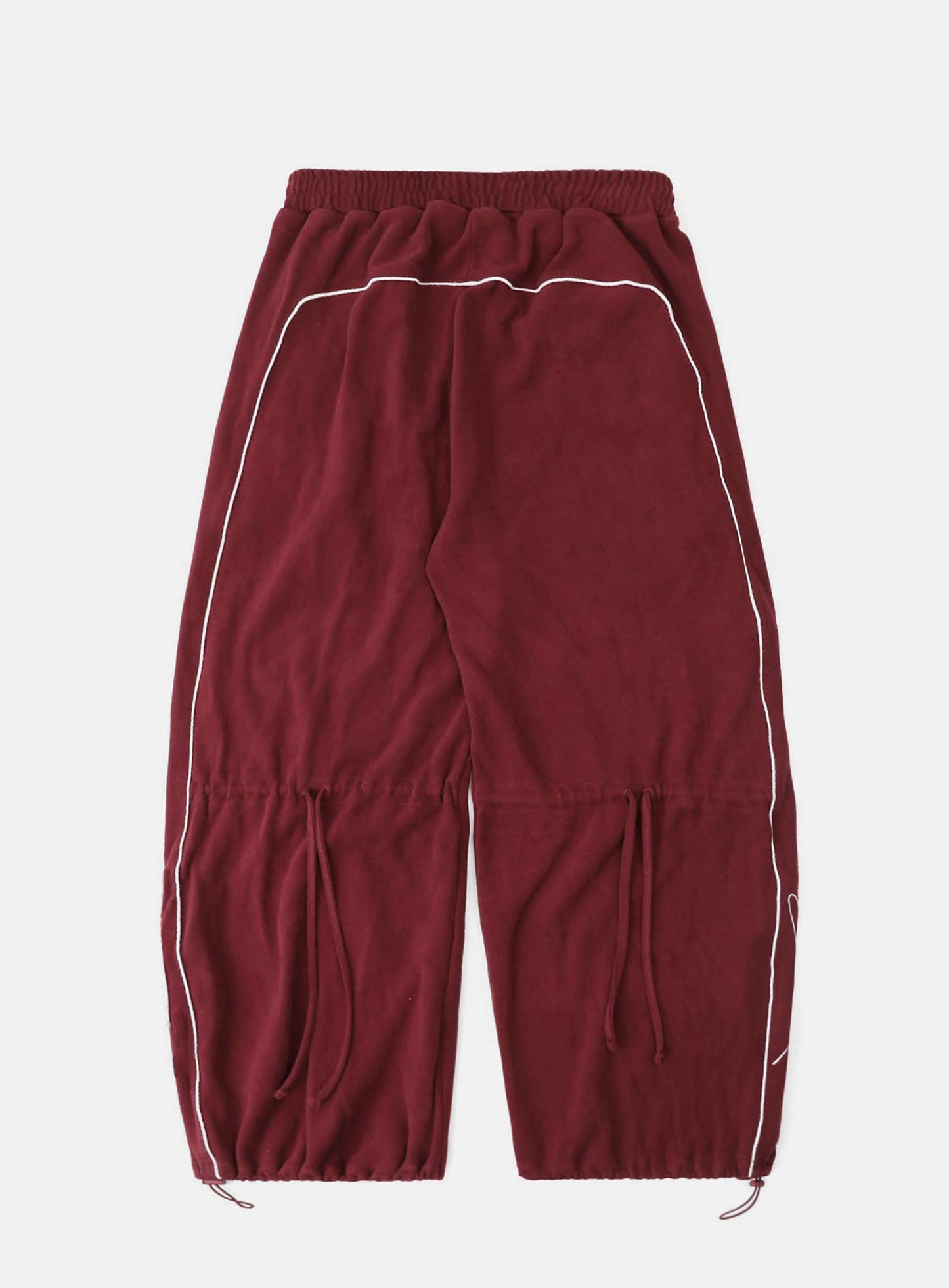 Dark Classic Pinstripe Track Pants - Wine