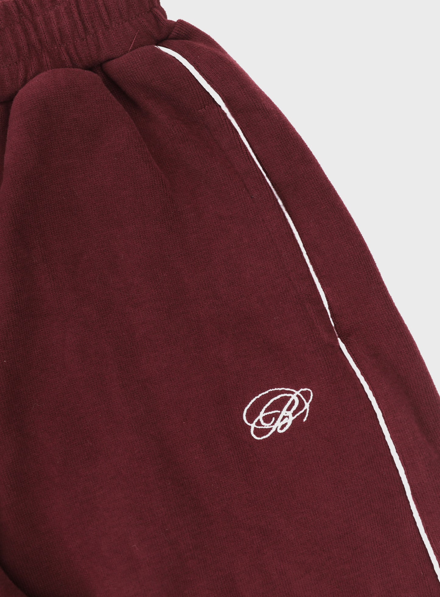 Dark Classic Pinstripe Track Pants - Wine