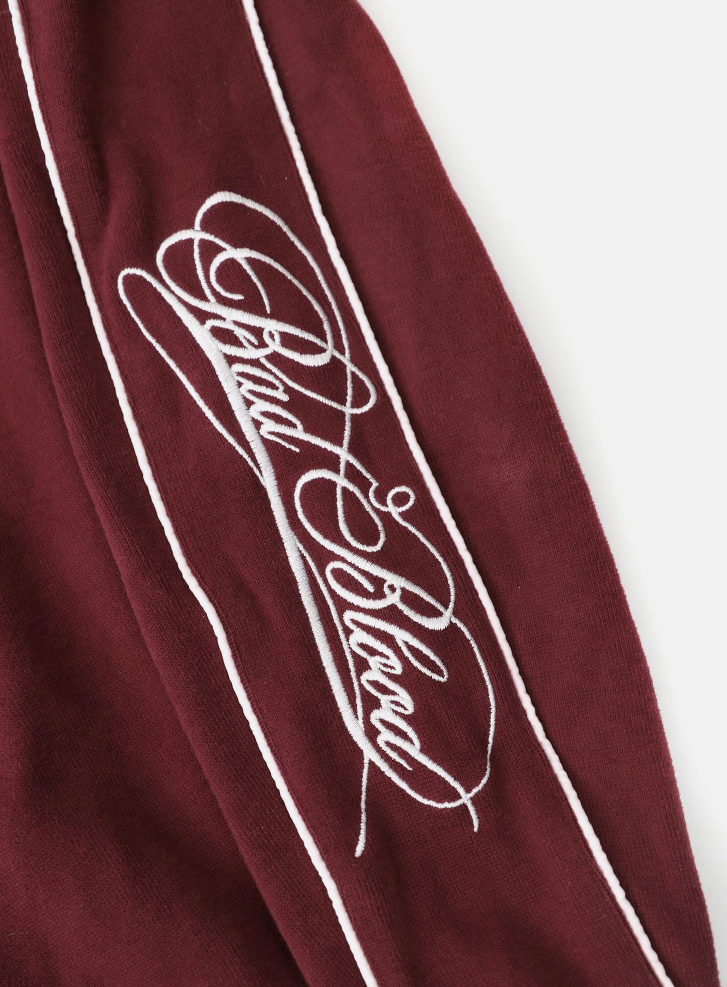 Dark Classic Pinstripe Track Pants - Wine