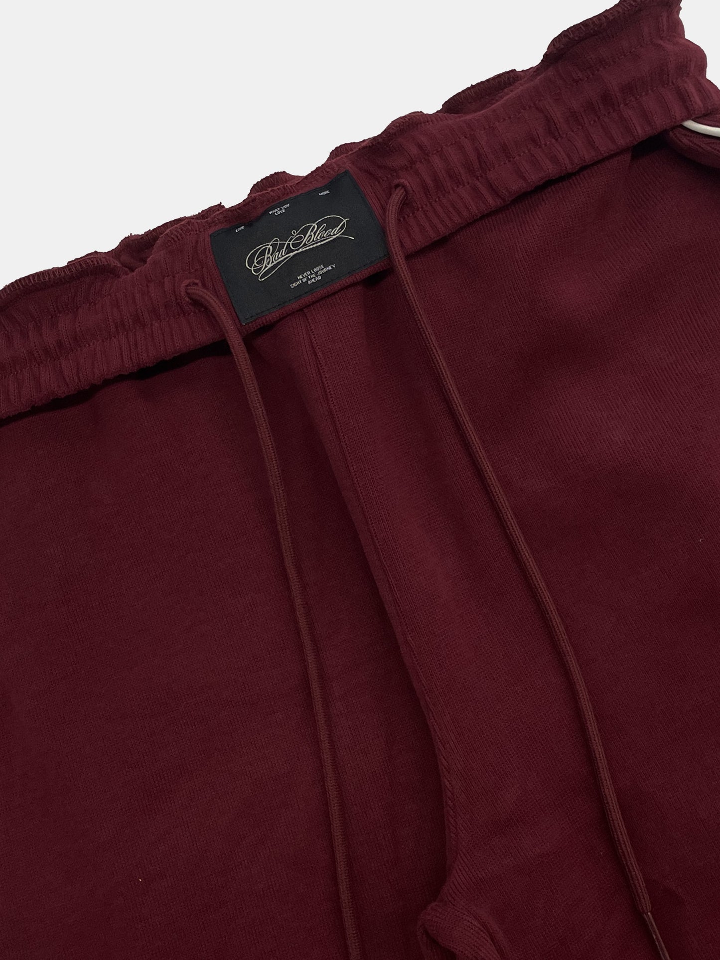 Dark Classic Pinstripe Track Pants - Wine