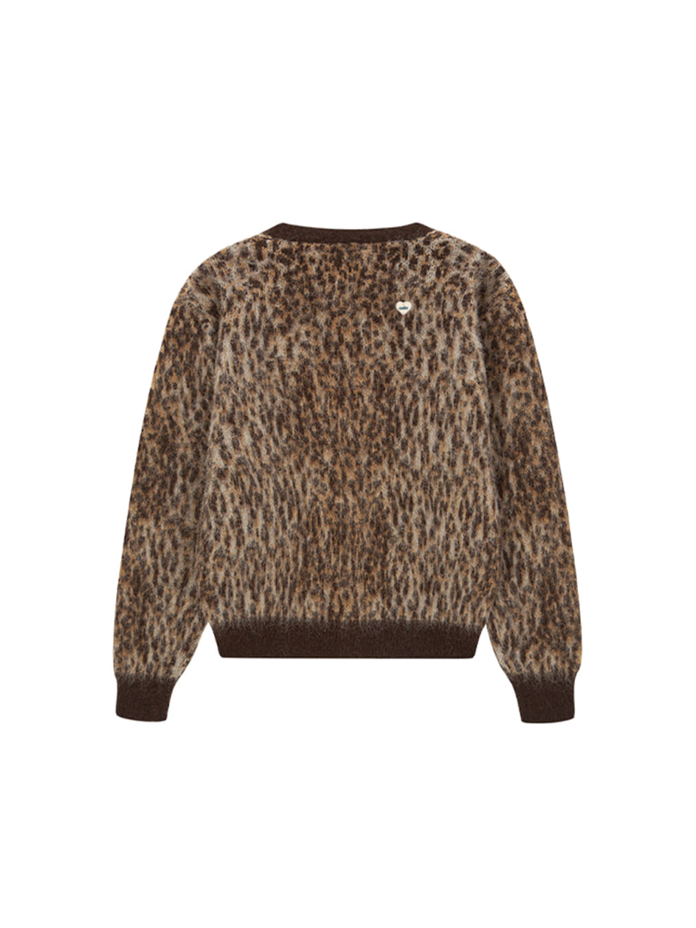 ASIFCALIE LEOPARD KNIT CARDIGAN BROWN