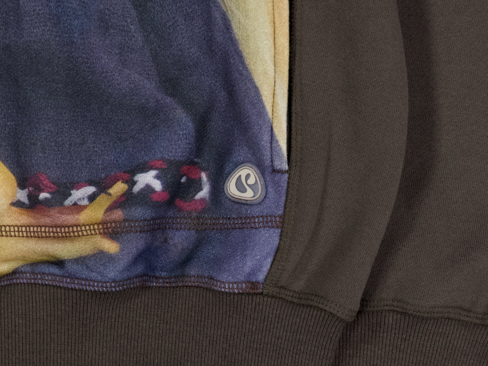 COYSEIO X BLYTHE GRAPHIC ZIP-UP HOODIE BROWN