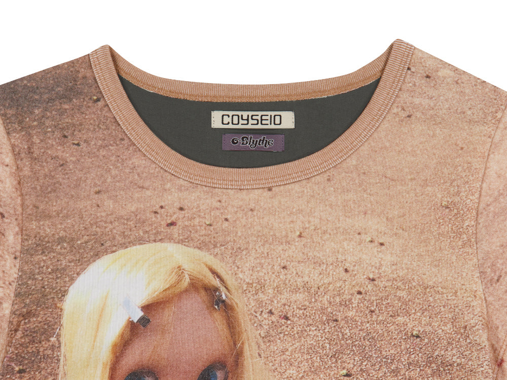 COYSEIO X BLYTHE SCENIC GRAPHIC T-SHIRT ASH BROWN