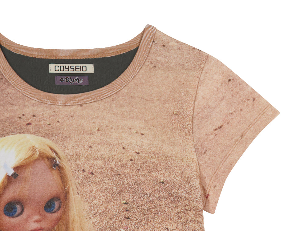 COYSEIO X BLYTHE SCENIC GRAPHIC T-SHIRT ASH BROWN