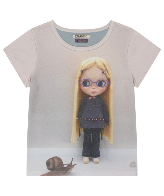 COYSEIO X BLYTHE GRAPHIC T-SHIRT LIGHT BLUE