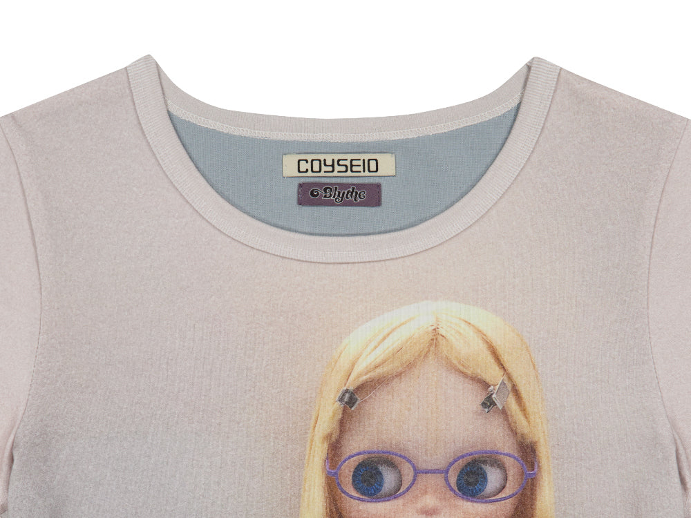 COYSEIO X BLYTHE GRAPHIC T-SHIRT LIGHT BLUE