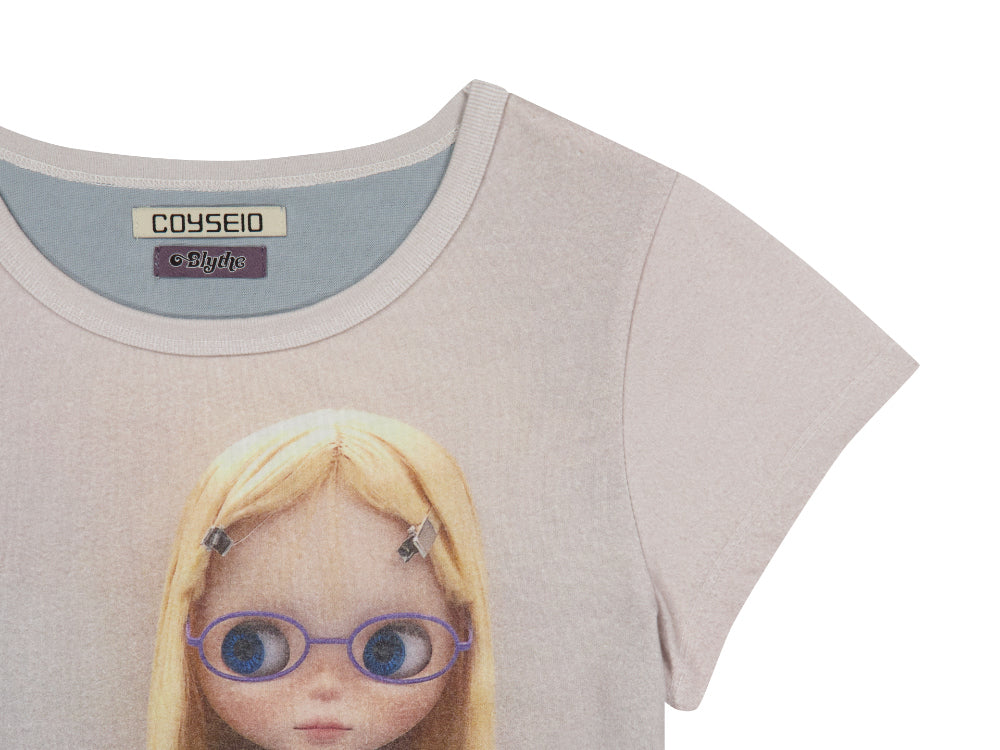 COYSEIO X BLYTHE GRAPHIC T-SHIRT LIGHT BLUE