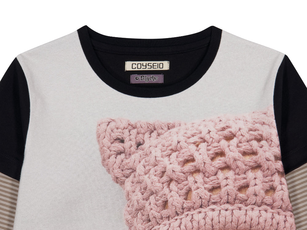 COYSEIO X BLYTHE STRIPE DOUBLE LONG SLEEVE BLACK