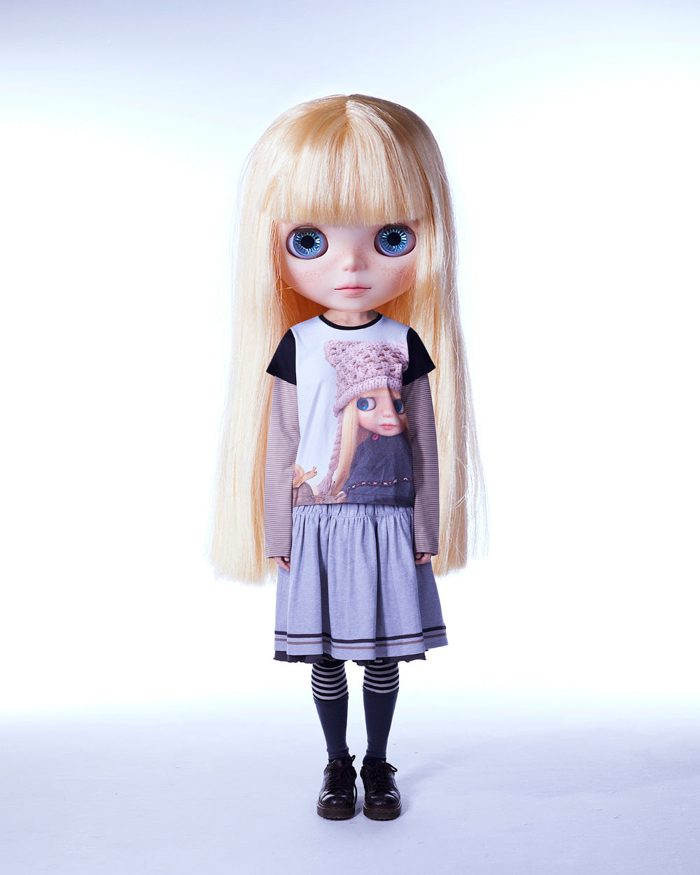 COYSEIO X BLYTHE STRIPE DOUBLE LONG SLEEVE BLACK