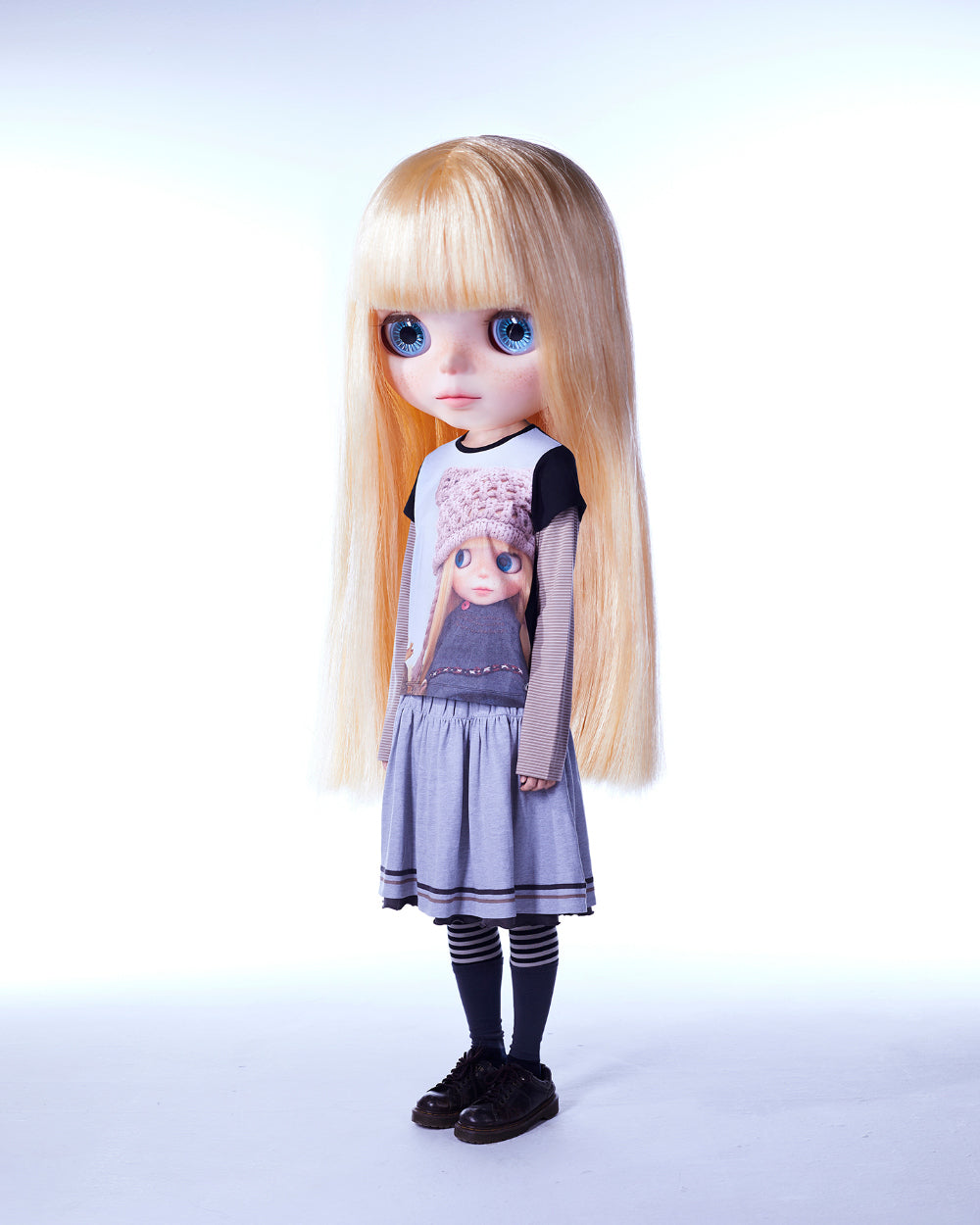 COYSEIO X BLYTHE STRIPE DOUBLE LONG SLEEVE BLACK