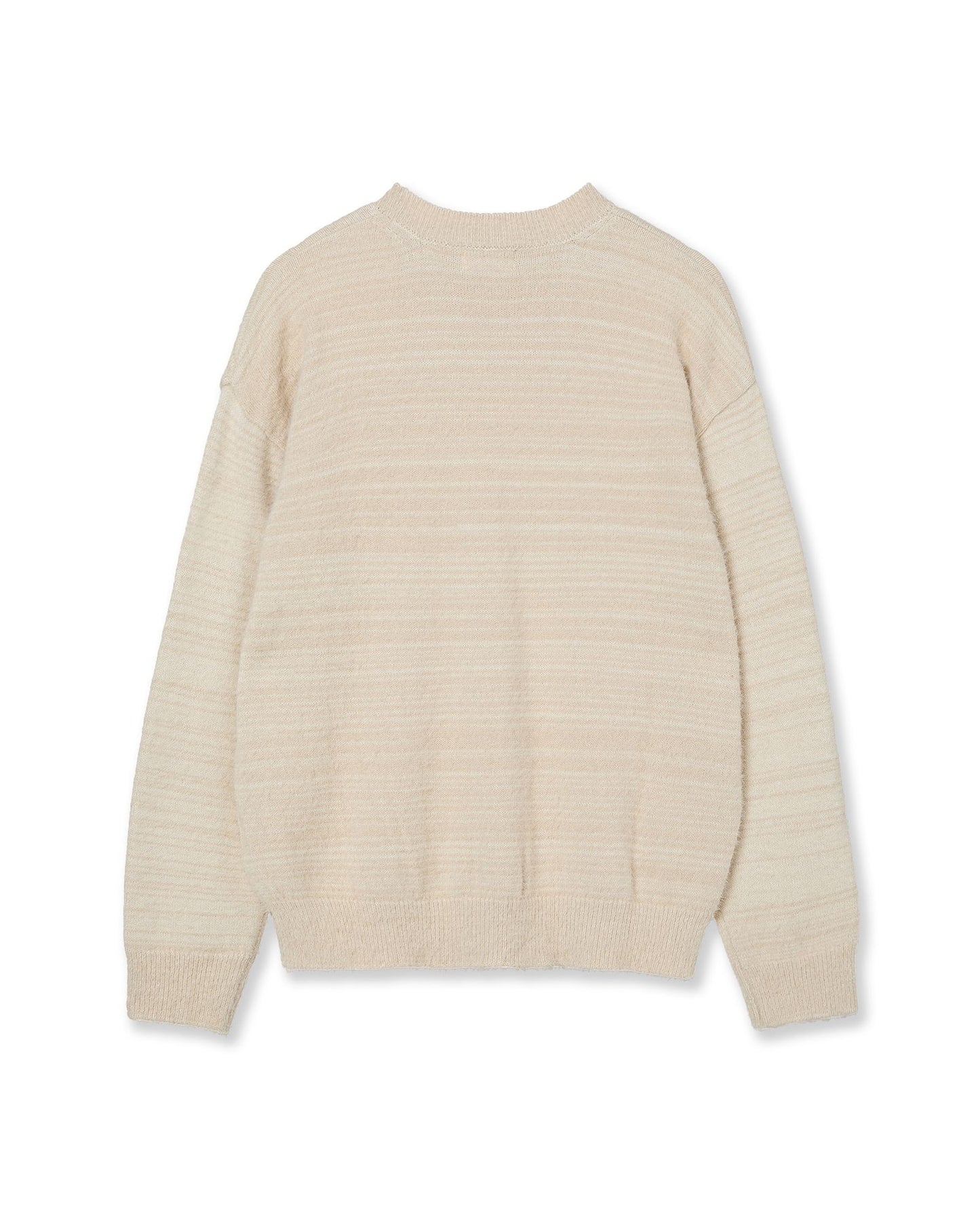 AEAE WEB LOGO HAIRY KNIT IVORY