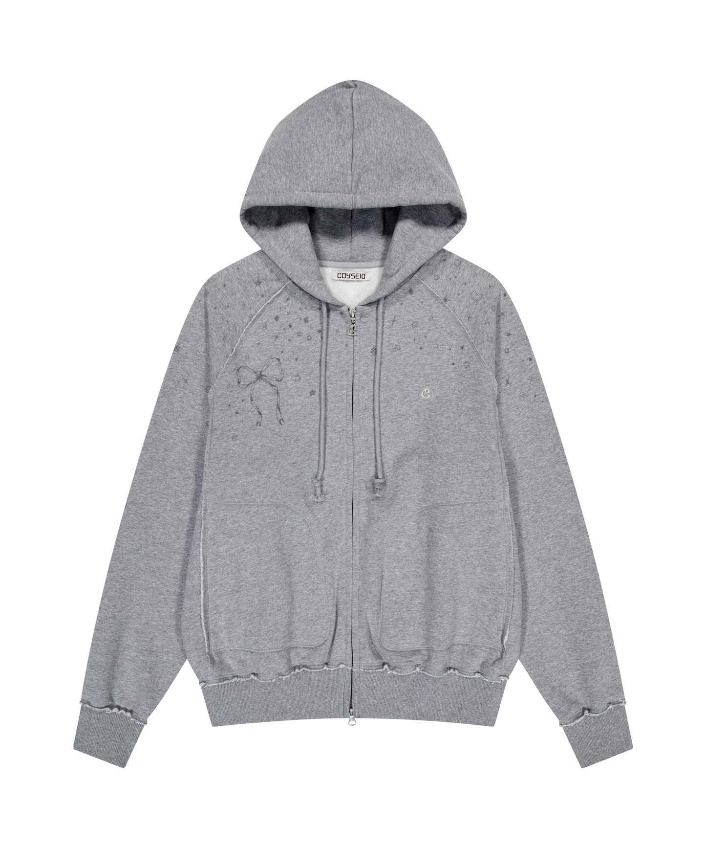 TWINKLE HOOD ZIP-UP MELANGE GREY