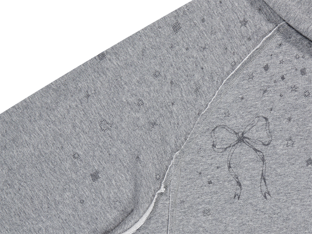 TWINKLE HOOD ZIP-UP MELANGE GREY