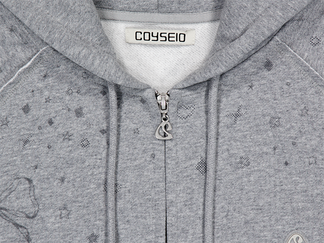 TWINKLE HOOD ZIP-UP MELANGE GREY