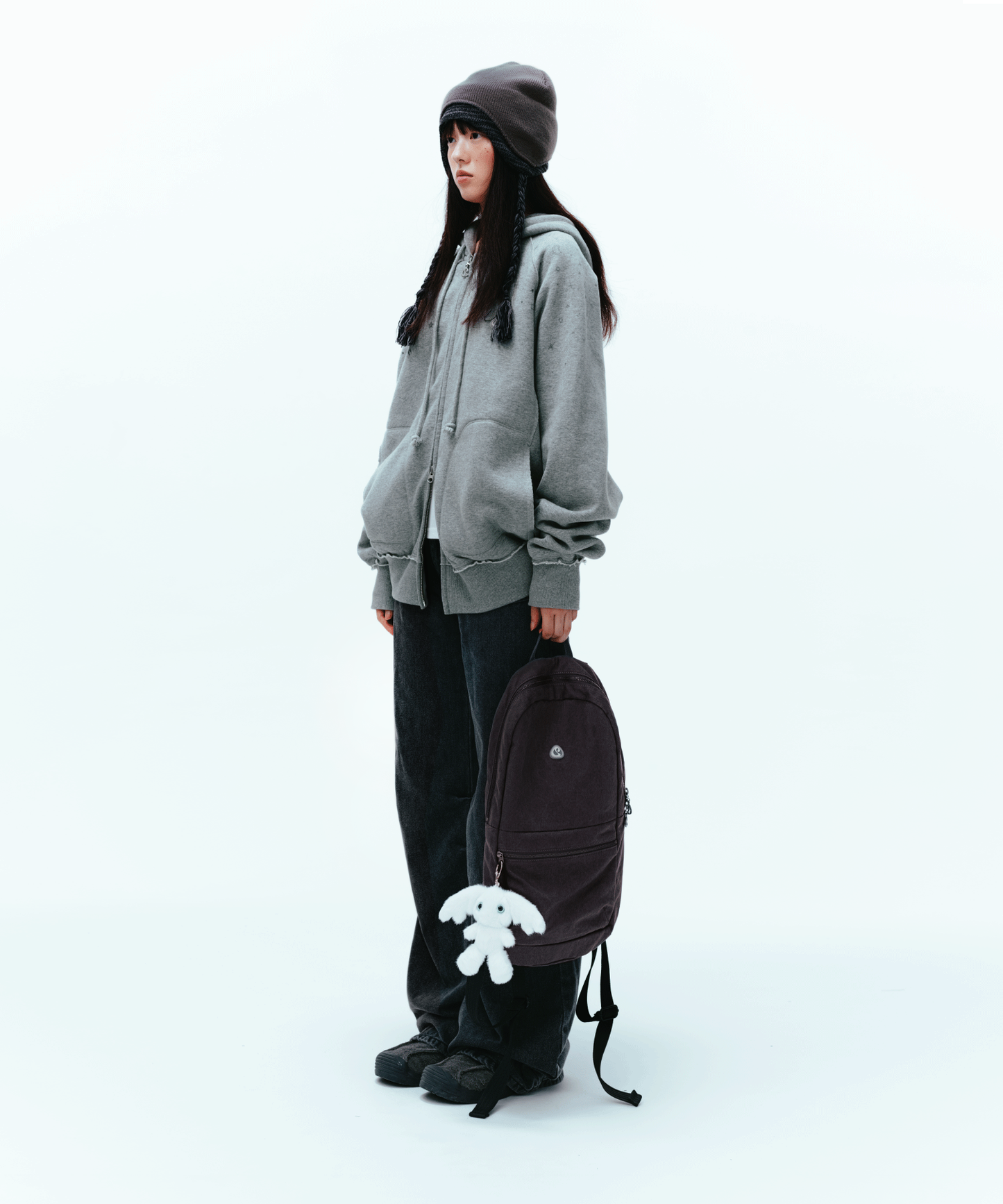 TWINKLE HOOD ZIP-UP MELANGE GREY