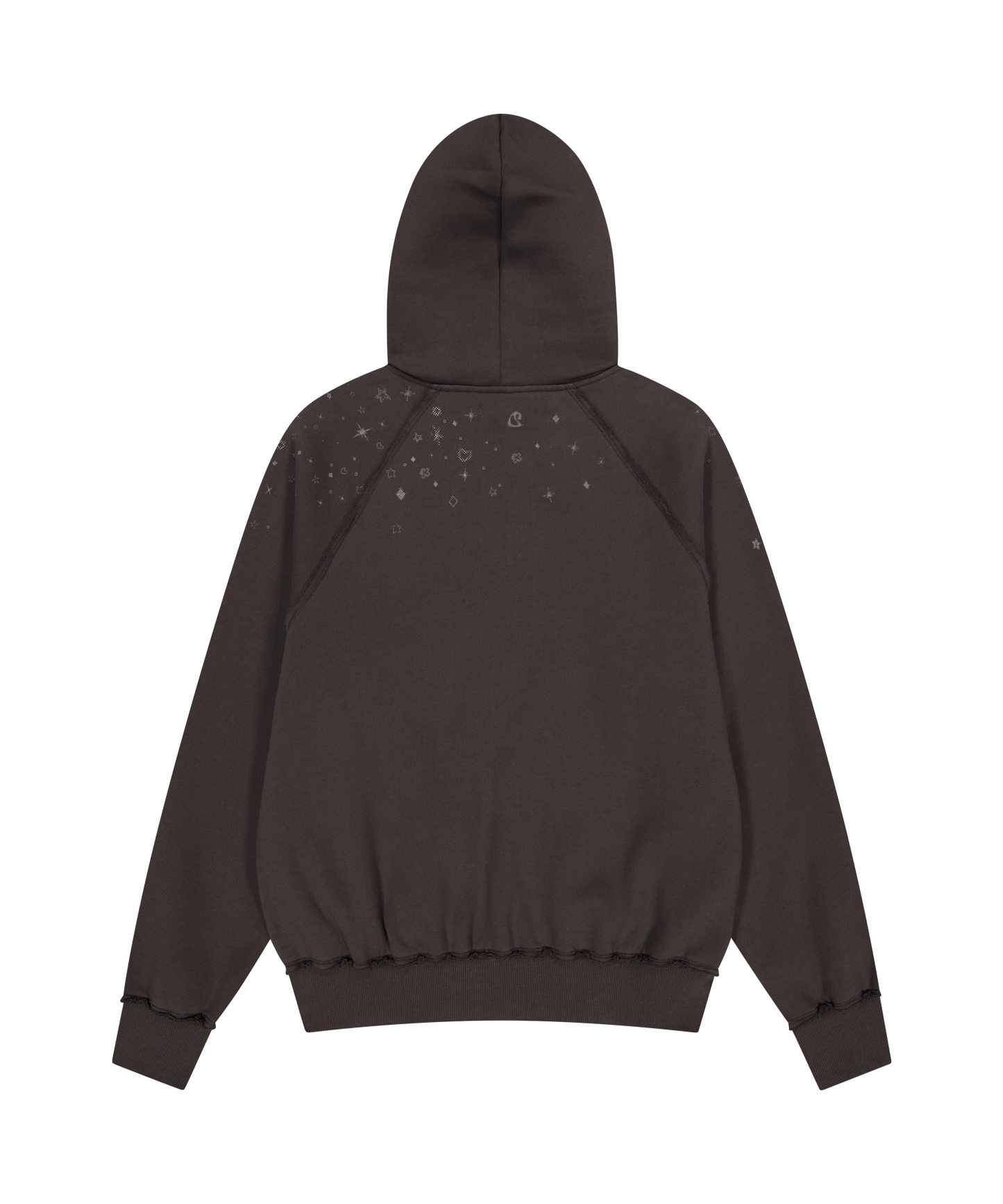 TWINKLE HOOD ZIP-UP DARK BROWN