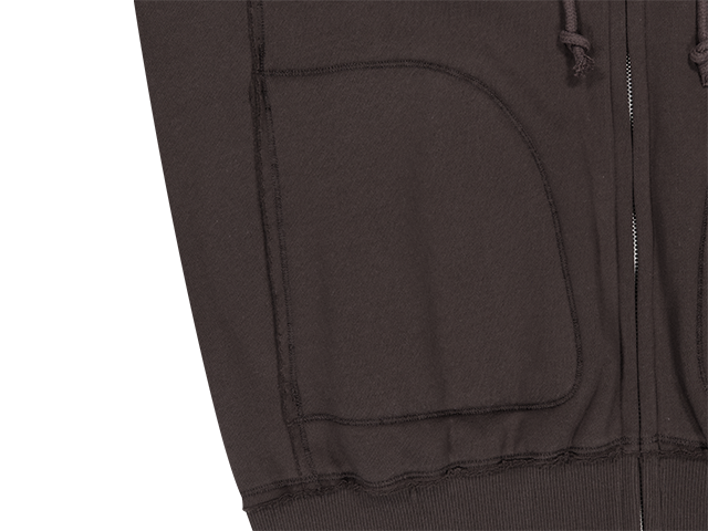 TWINKLE HOOD ZIP-UP DARK BROWN