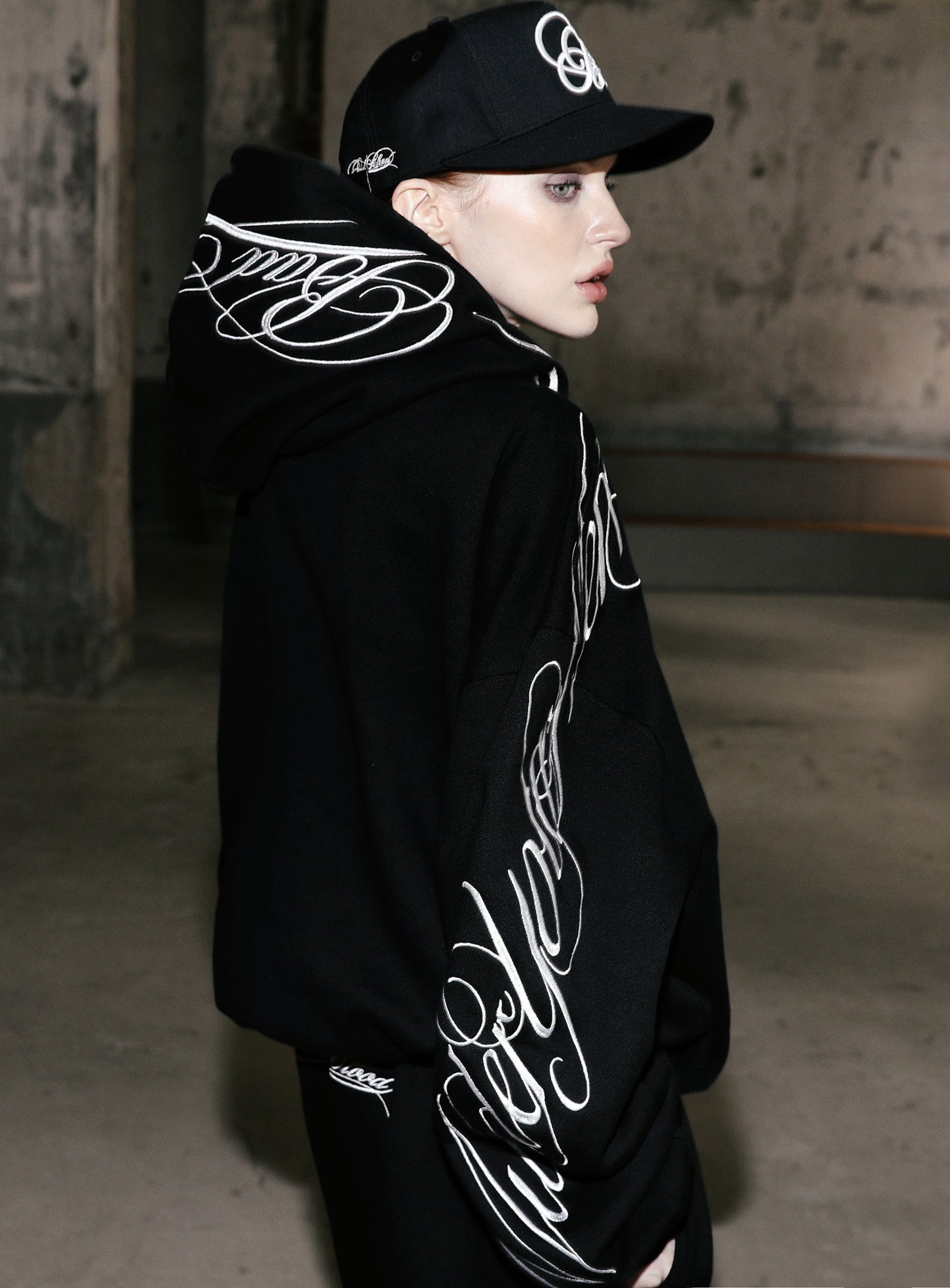 Dark Classic MYM Hooded Zip-Up - Black