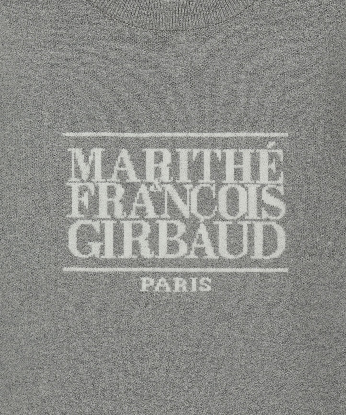 MARITHÉ+FRANҪOIS GIRBAUD W CLASSIC LOGO CROP KNIT MELANGE GREY