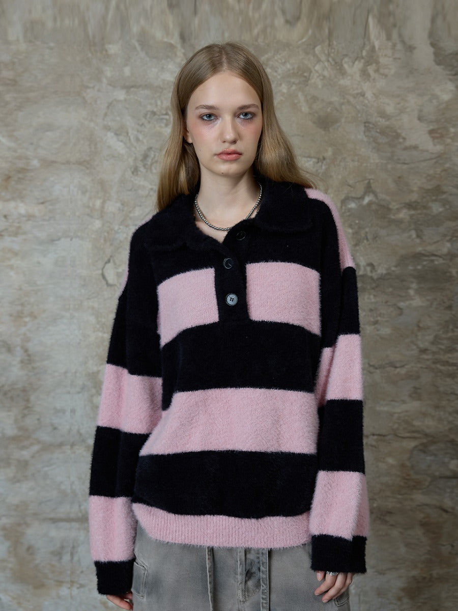 LARTIGENT L13 RUGBY BOLD KNIT PINK