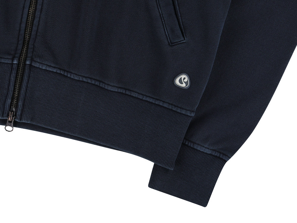 COYSEIO VINTAGE TAPE HOOD ZIP-UP NAVY