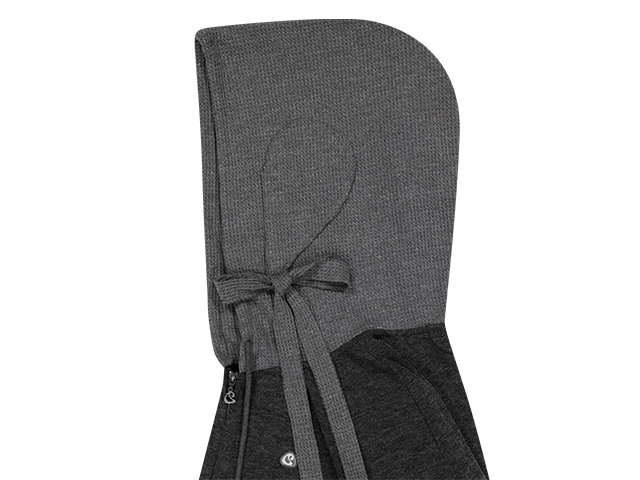 COYSEIO EARMUFFS HOOD ZIP-UP CHARCOAL