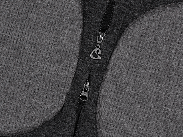 COYSEIO EARMUFFS HOOD ZIP-UP CHARCOAL