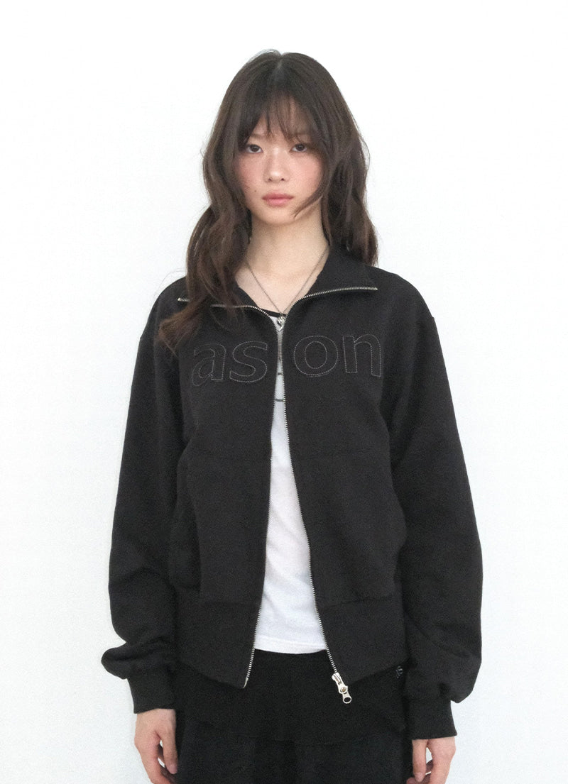 ASON BAY SWEAT ZIP-UP BLACK