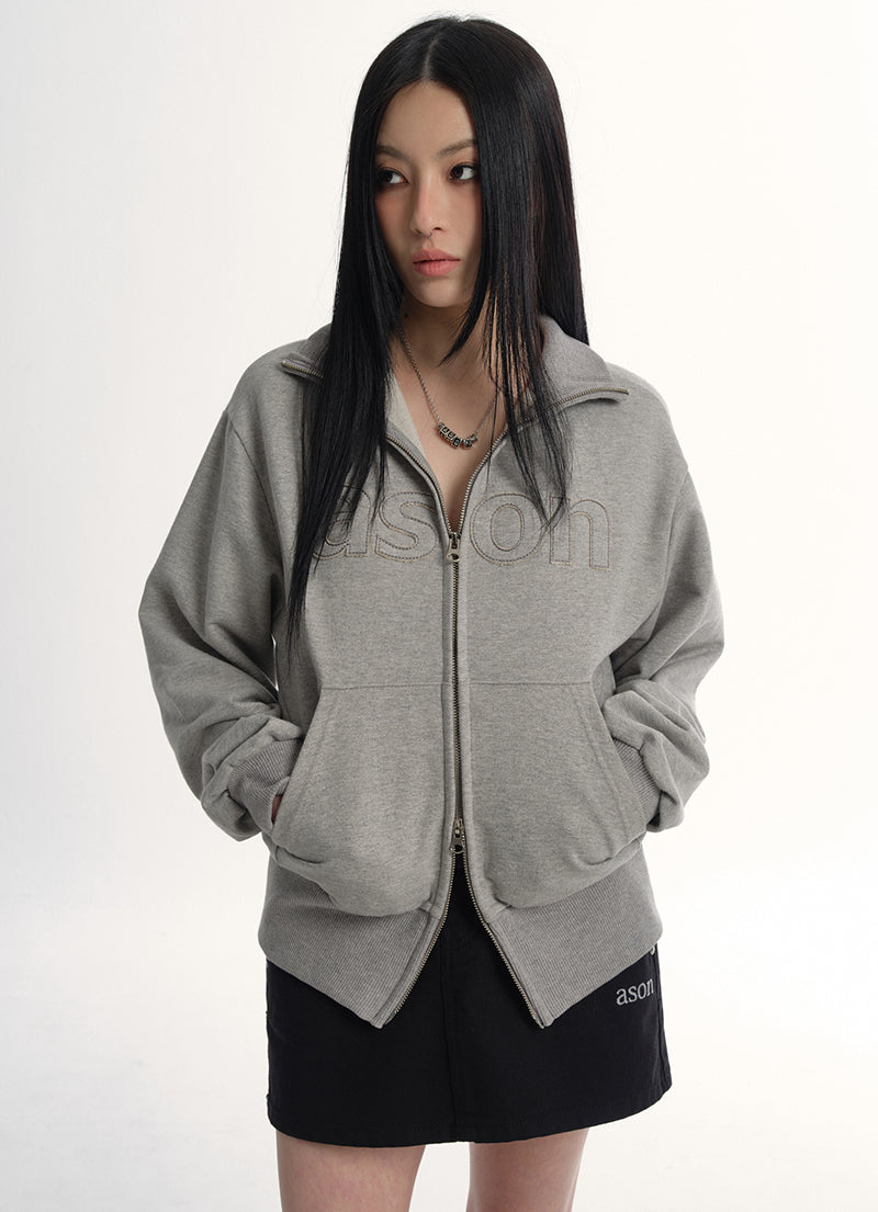 ASON BAY SWEAT ZIP-UP GREY