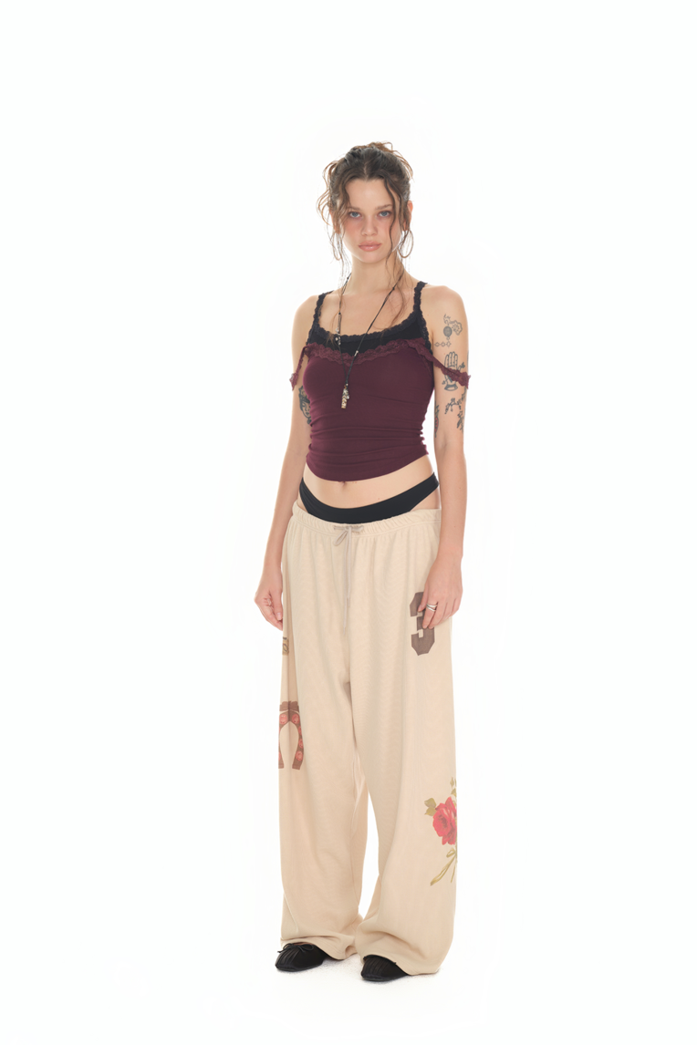 WESTERN WAFFLE PANTS BEIGE [NAYEON WEARS]