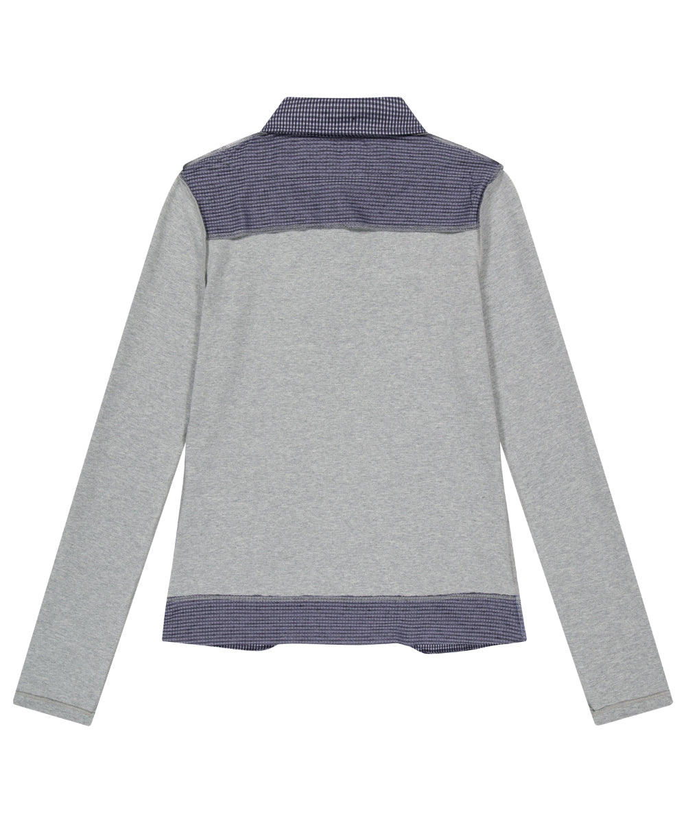 COYSEIO REVERSIBLE COLLAR LONGSLEEVES MELANGE GREY