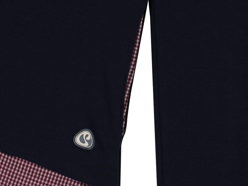 COYSEIO REVERSIBLE COLLAR LONGSLEEVES NAVY