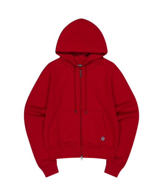 COYSEIO 038 COZY HOOD ZIP-UP RED
