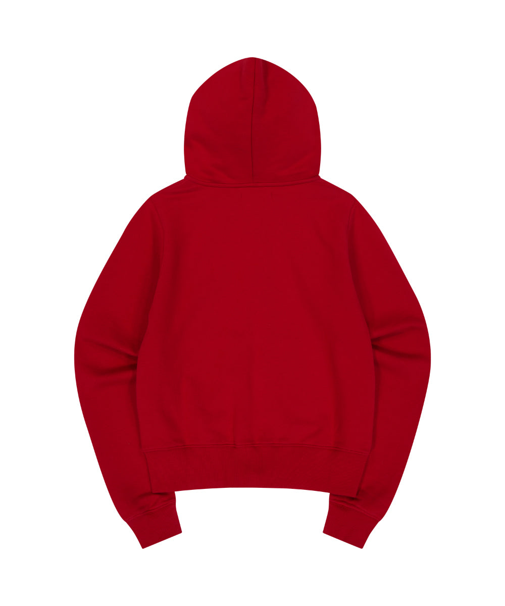 COYSEIO 038 COZY HOOD ZIP-UP RED