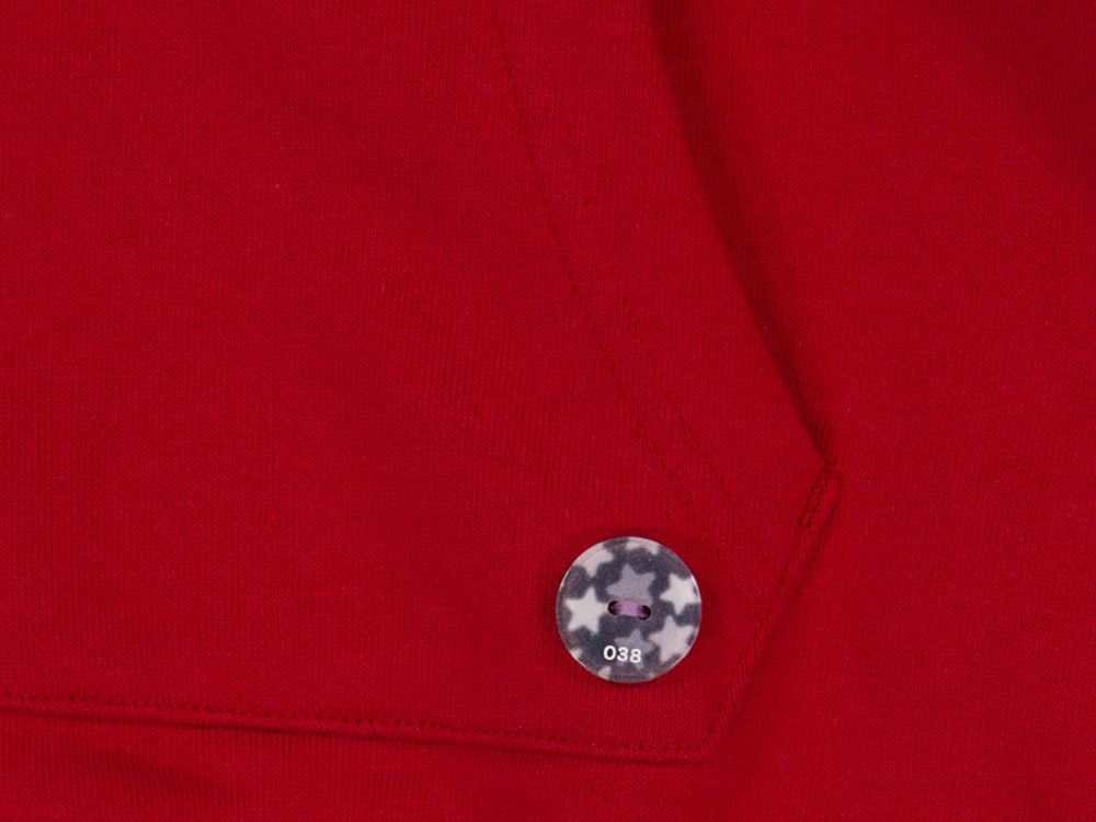 COYSEIO 038 COZY HOOD ZIP-UP RED