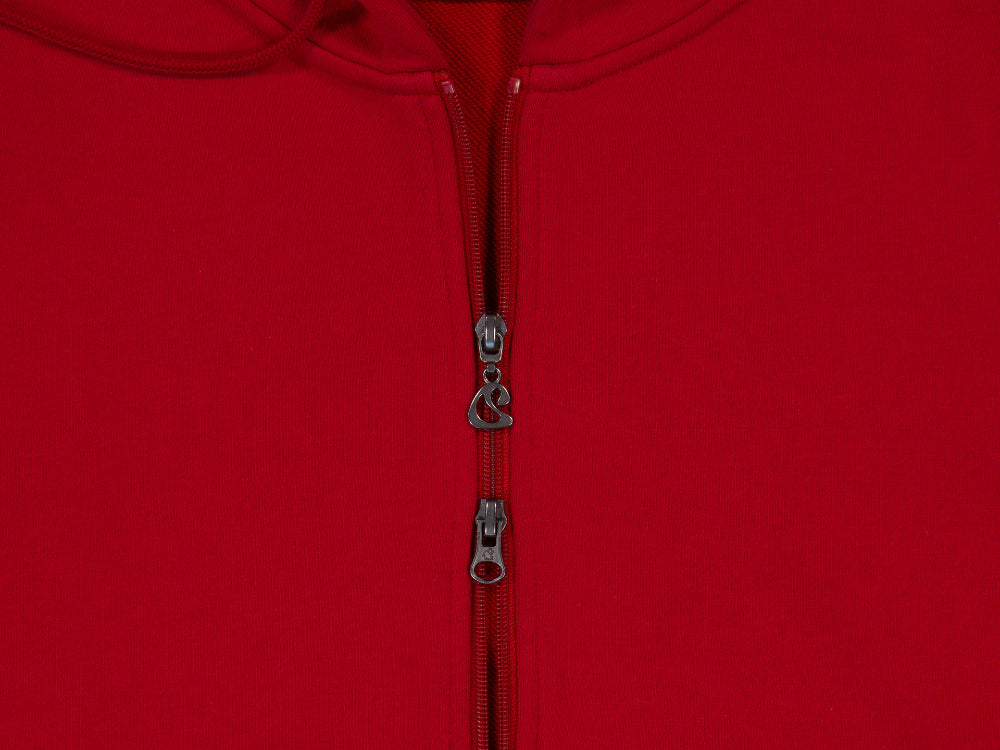 COYSEIO 038 COZY HOOD ZIP-UP RED