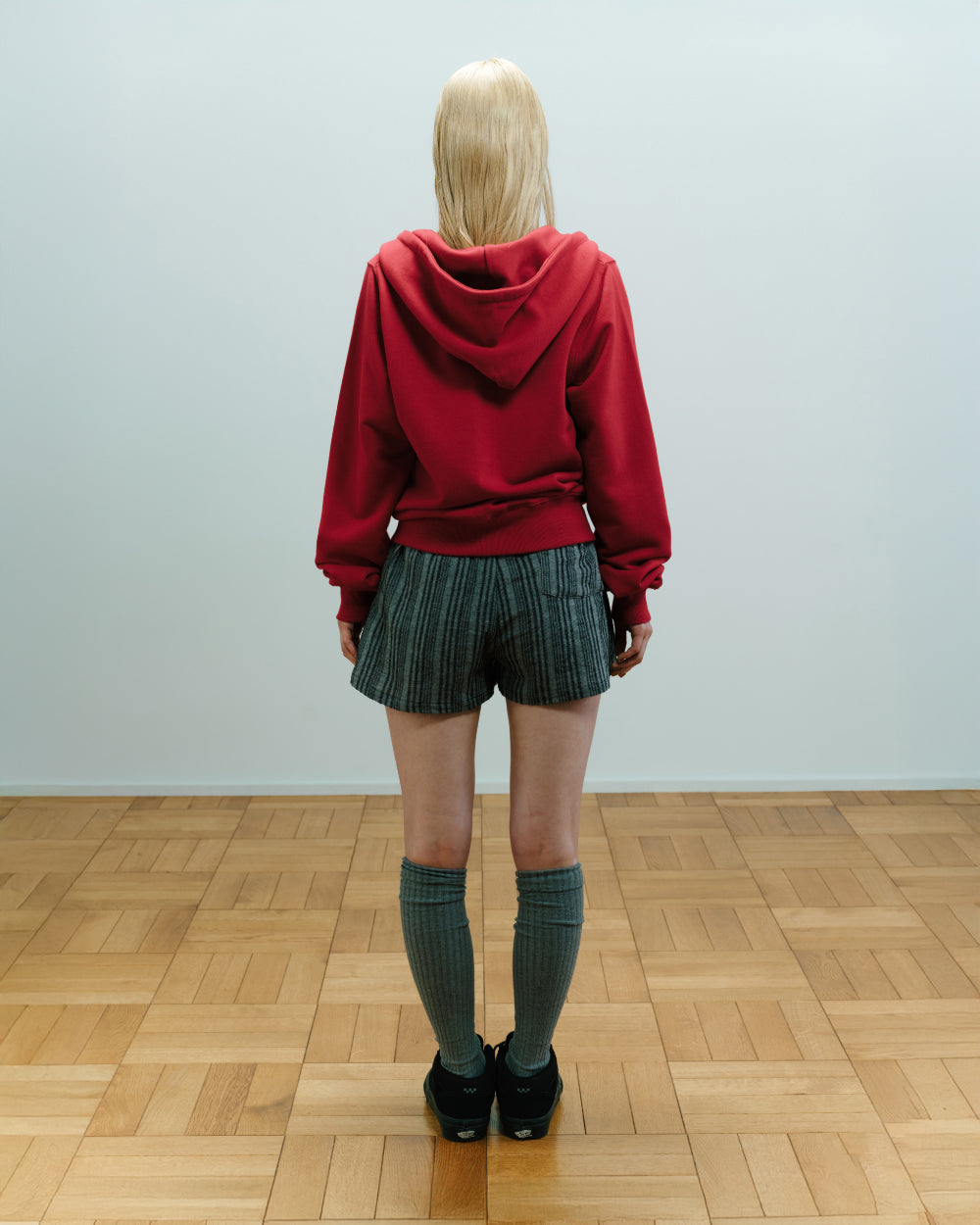 COYSEIO 038 COZY HOOD ZIP-UP RED