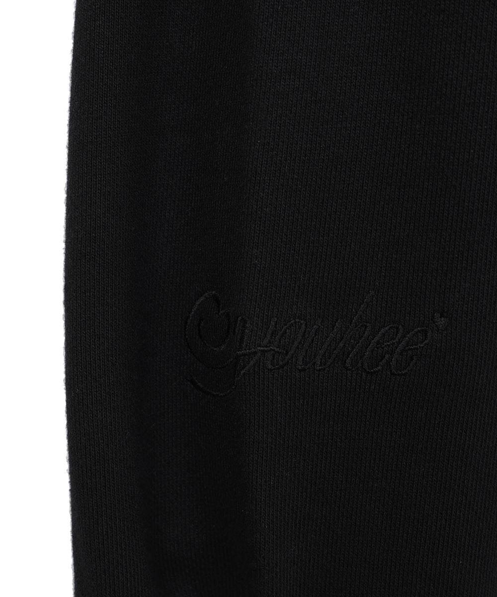 YOUHEE RIBBON HOOD ZIP-UP BLACK [JENNIE WEARS]
