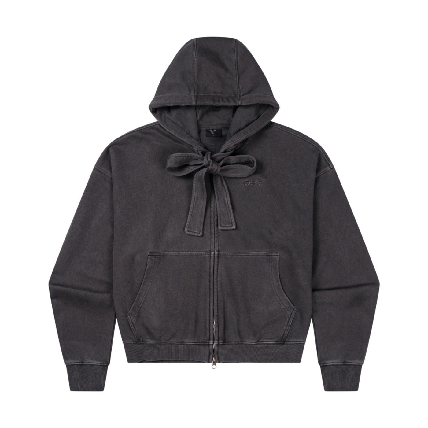 VESTIRYA Ribbon Tie Oversized Hoodie