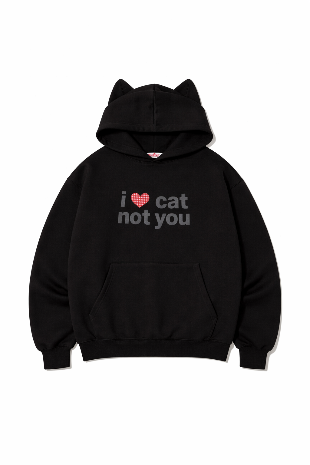 ITZAVIBE I LOVE CAT NOT YOU CAT EAR HOODIE [JAMIN,KYA WEARS]