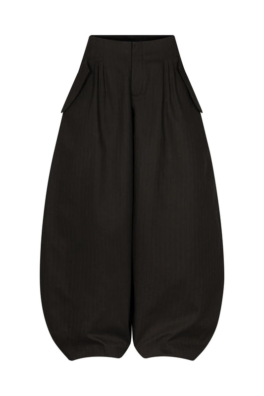 IUE STUDIO BLACK BAMBOO BAGGY PANTS