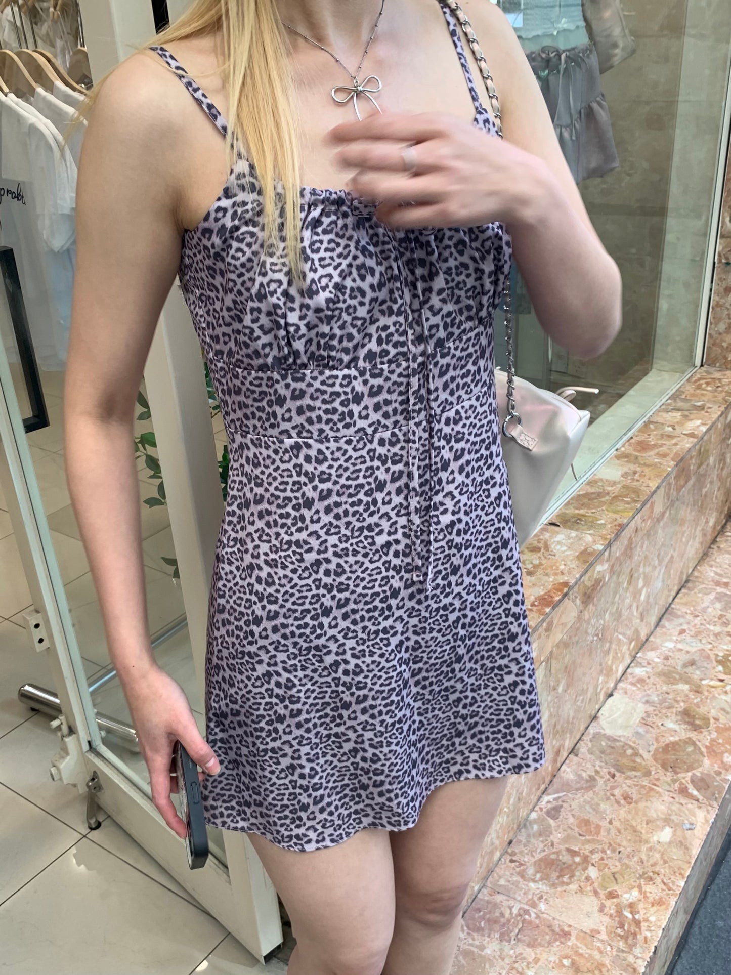 Leopard silky dress