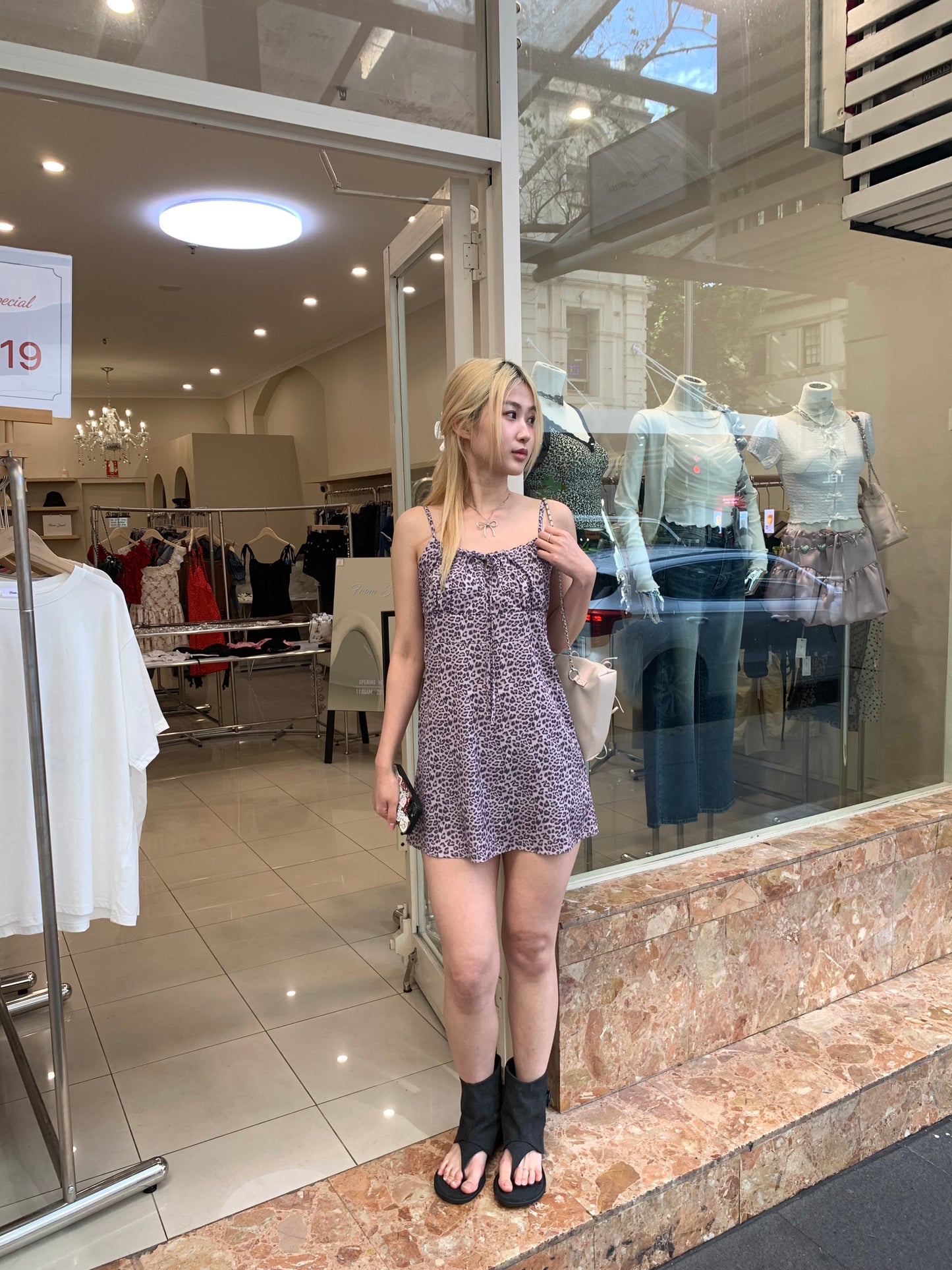 Leopard silky dress