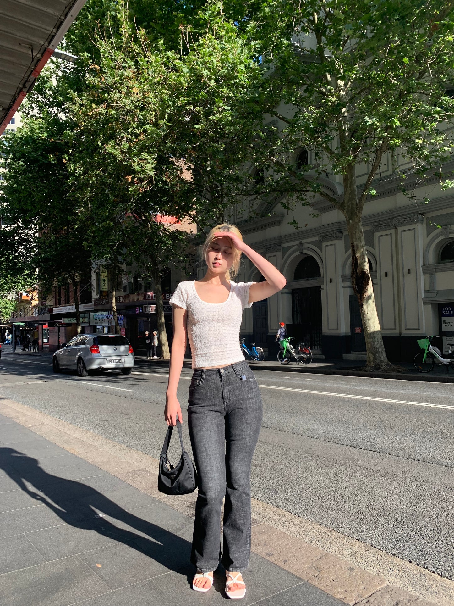 Butt-lifting bootcut jeans