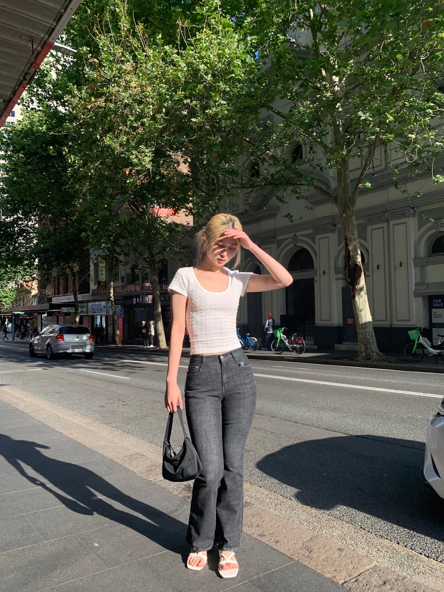 Butt-lifting bootcut jeans