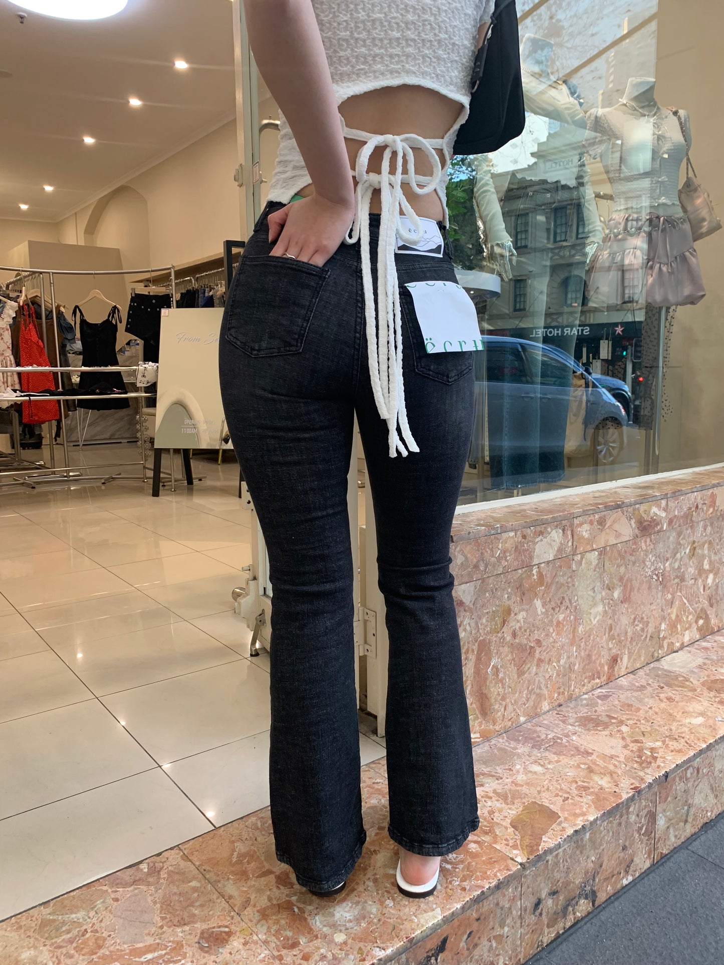 Butt-lifting bootcut jeans