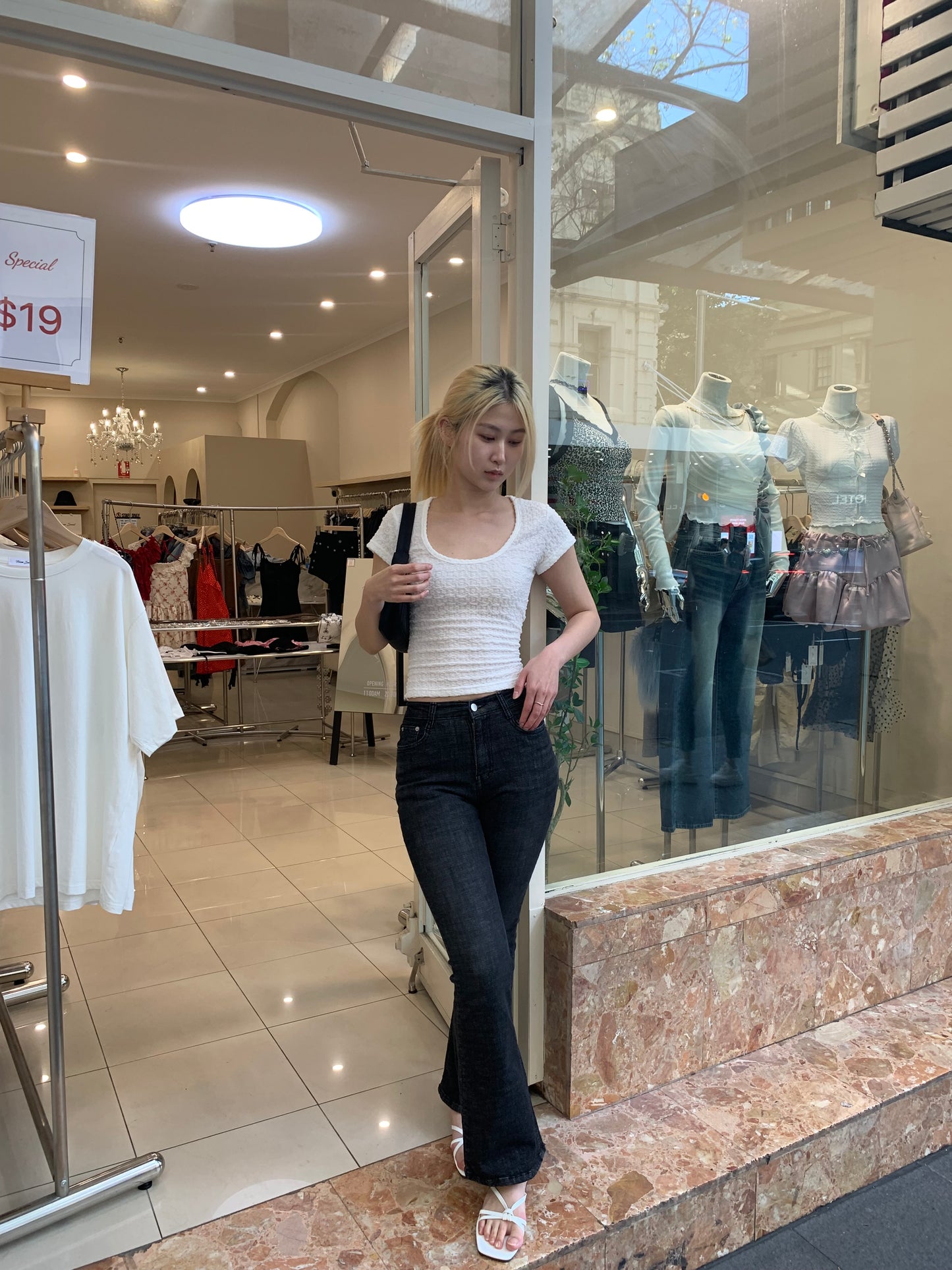 Butt-lifting bootcut jeans